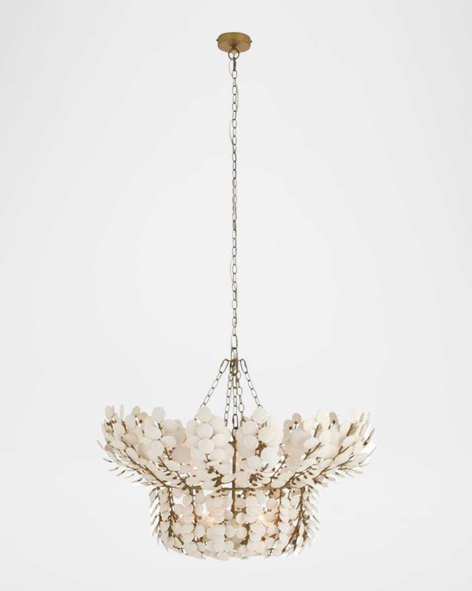Bilal 40" 8-Light Coconut Shell Chandelier